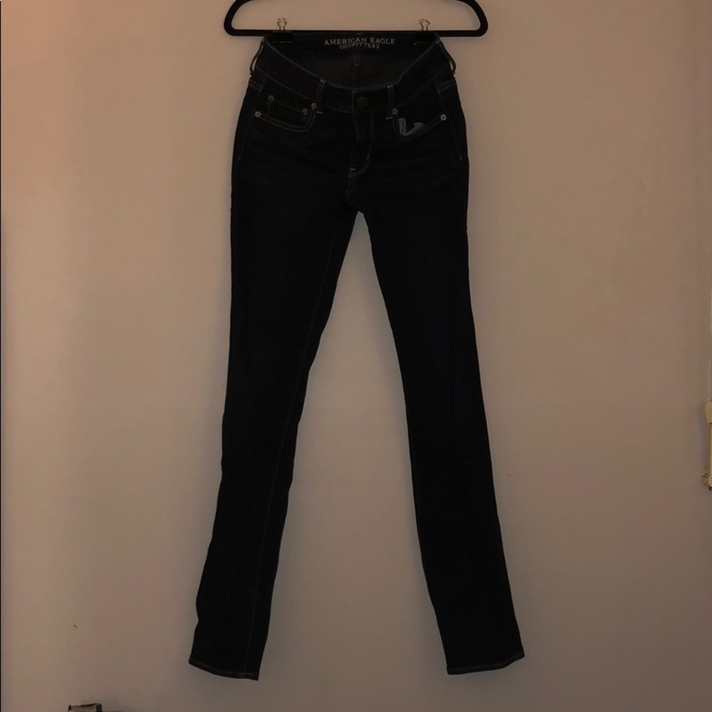 Dark wash jeans. Great business casual